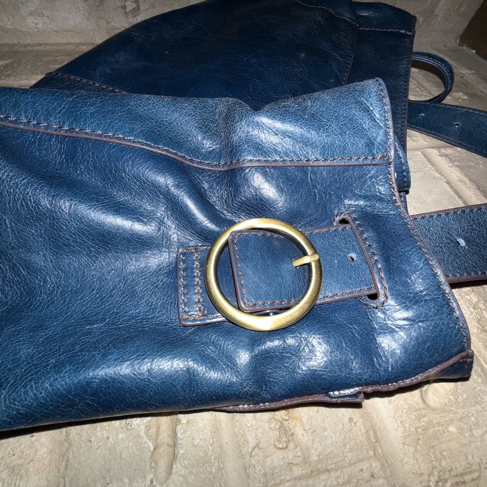 HOBO Render Blue Leather Hobo Bag - Picture 5 of 7